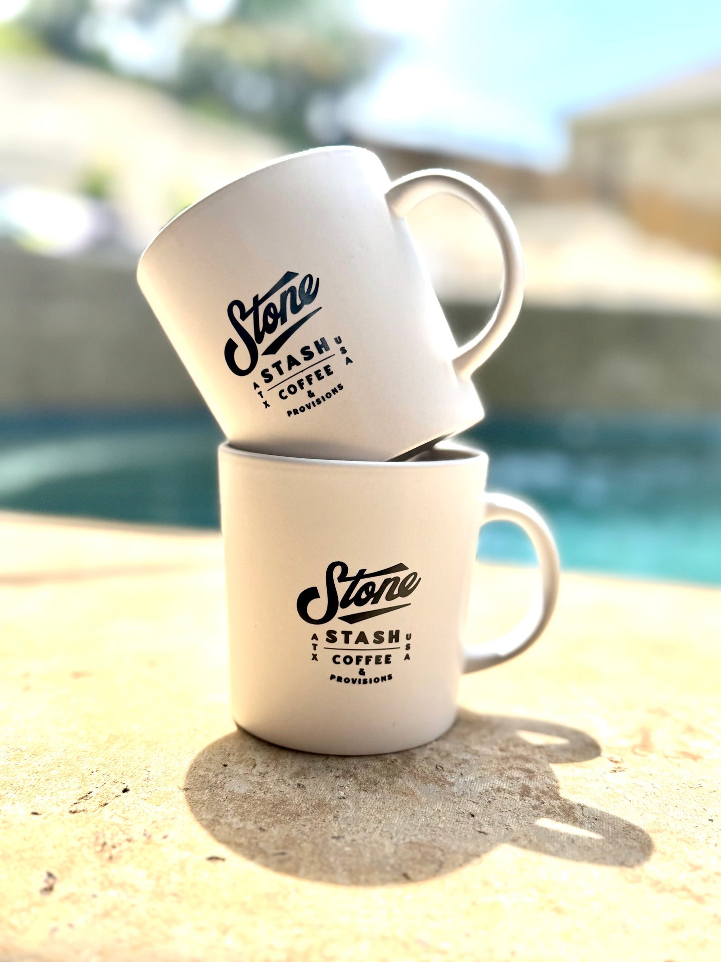 Stone Stash White 10 oz. Milano Matte Glazed Ceramic Coffee Mug