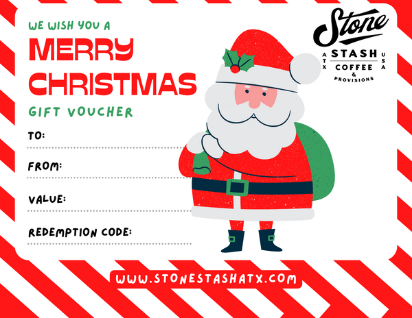 Stone Stash Coffee Christmas Gift Voucher